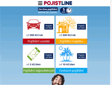 Tablet Screenshot of pojist-line.cz
